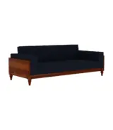 Mussy Sheesham Wood Sofa Set with 3+1+1 Seating (Honey Finish) - Image 2