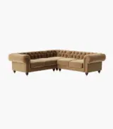 Wonston L-Shaped Corner Sofa Set (Brown Finish) - Image 2