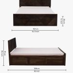 Ritmo Sheesham Wood Queen Size Bed In Provincial Teak Finish With Box Storage - Image 2