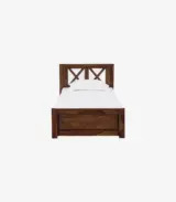 Krysos Sheesham Wood Single Bed without Storage (Provincial Teak Finish) - Image 3