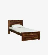 Zurndolf Sheesham Wood Single Bed without Storage (Provincial Teak Finish) - Image 3