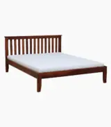 Eyva Sheesham Wood King Size Bed without Storage (Honey Oak Finish) - Image 3