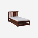 Froya Sheesham Wood Single Bed with Trundle (Honey Oak Finish) - Image 3