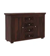 Clambrey Sheesham Wood Sideboard and Cabinet (Walnut Finish) - Image 3