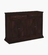 Celton Sheesham Wood Sideboard and Cabinets Two Drawers (Walnut Finish) - Image 3