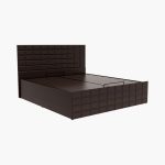 Chocolate Queen Size Bed in Cola Rain Finish With Hydraulic Storage - Image 3