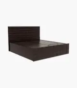 Euronic Sheesham Wood Queen Size Bed with Hydraulic Box Storage (Cola Rain Finish) - Image 3