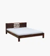 Misty Sheesham Wood Queen Size Bed without Storage (Provincial Teak Finish) - Image 3