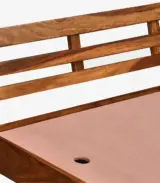 Fairmond Sheesham Wood King Size Bed without Storage (Rustic Teak Finish) - Image 2