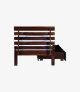 Strigen Sheesham Wood Single Bed with Drawer Storage (Provincial Teak Finish) - Image 3