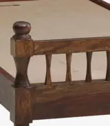 Egastya Sheesham Wood Single Bed without Storage (Provincial Teak Finish) - Image 3