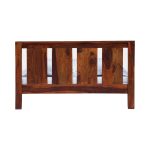 Amarillo Sheesham Wood King Size Bed In Scratch Resistant Honey Oak Finish - Image 3