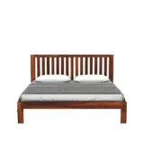 Cavitar Sheesham Wood King Size Bed without Storage (Teak Finish) - Image 3