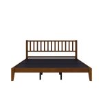 Rohira Solid Wood King Size Bed in Walnut Finish - Image 3