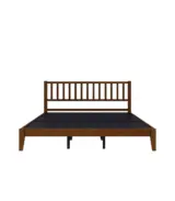 Johira Sheesham Wood King Size Bed without Storage (Walnut Finish) - Image 3