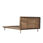 Fresco King Size Bed Frame with Natural Oak-Stained Mango Wood - Image 3