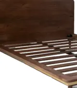 Freshco Solid Mango Wood King Size Bed without Storage (Brown Finish) - Image 3