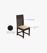 Arolph Sheesham Wood 4 Seater Dining Table Set (Walnut Finish) - Image 3