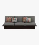 Wayne Sheesham Wood Low Floor 3 Seater Sofa (Walnut Finish) - Image 3