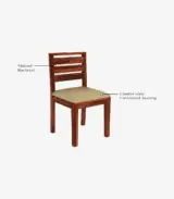 Adwin Sheesham Wood 4 Seater Dining Table Set with Extendable Table Top (Honey Finish) - Image 3