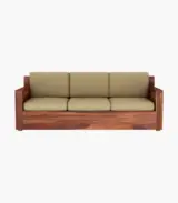 Merriott Sheesham Wood Sofa Set with 3+1+1 Seating (Honey Finish) - Image 8