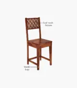 Clambrey Sheesham Wood Compact Size 4 Seater Dining Table Set (Honey Finish) - Image 3