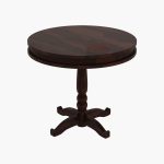 Isadora 4 Seater Round Dining Set (Walnut Finish) - Image 3