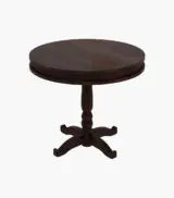 Isadona Sheesham Wood Compact Size Round 4 Seater Cushioned Dining Table Set (Walnut Finish) - Image 3