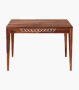 Clambrey Sheesham Wood 6 Seater Cushioned Dining Table Set (Honey Finish) - Image 3