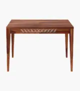 Clambrey Sheesham Wood 6 Seater Cushioned Dining Table Set with Bench (Honey Finish) - Image 3