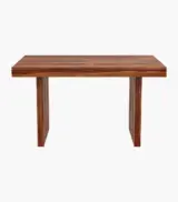 Wortex Sheesham Wood Compact Size 6 Seater Cushioned Dining Table Set (Honey Finish) - Image 3