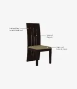 Terexo Sheesham Wood Compact Size 2 Seater Cushioned Dining Table Set (Walnut Finish) - Image 3