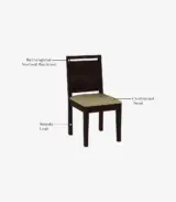 Horson Sheesham Wood 2 Seater Dining Table Set (Walnut Finish) - Image 3