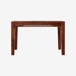 Cambrey Compact 4 Seater Dining Set with Bench (Honey Finish) - Image 3