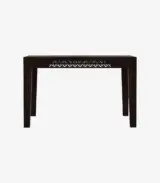 Clambrey Sheesham Wood 4 Seater Cushioned Dining Table Set with Bench (Walnut Finish) - Image 3