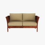 Raiden 2 Seater Wooden Sofa (Honey Irish Cream) - Image 3