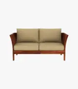 Raidon Sheesham Wood 2 Seater Sofa (Honey Finish) - Image 3