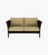 Raidon Sheesham Wood 2 Seater Sofa (Walnut Finish) - Image 3