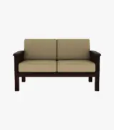 Olympyard Sheesham Wood 2 Seater Sofa (Walnut Finish) - Image 3