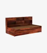 Christon Sheesham Wood Single Bed with Trundle Bed (Honey Finish) - Image 3