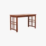 Horsley Computer Table With Keyboard Tray and Drawer Storage (Honey Finish) - Image 3