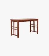 Horslow Sheesham Wood Computer Table with Keyboard Tray and Drawer Storage (Honey Finish) - Image 3