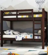 Beckry Sheesham Wood Bunk Bed without Storage (Walnut Finish) - Image 3