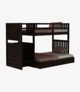 Chesehire Sheesham Wood Bunk Bed with Drawer Storage (Walnut Finish) - Image 3