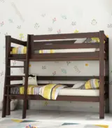 Hoot Sheesham Wood Bunk Bed without Storage (Walnut Finish) - Image 3