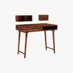 Lynton Study Table with Table-Top Storage (Honey Finish) - Image 3