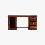 Boho Office Table (Honey Finish) - Image 3