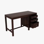 Slater Study Table With Three Drawers (Walnut Finish) - Image 3