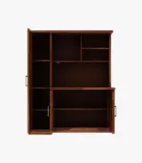 Amastel Sheesham Wood Computer Table Cum Bookshelf with Storage (Honey Finish) - Image 3