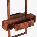 Morse Wall Mounted Dressing Table (Honey Finish) - Image 3